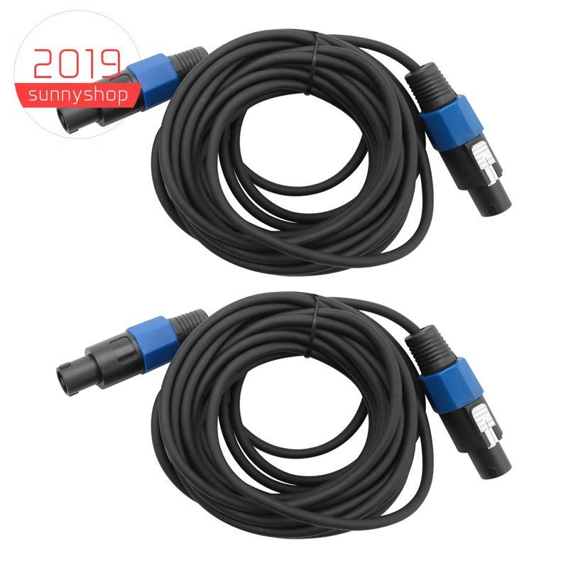 [Bestseller S] 2 Pacotes De Cabos Speakon Macho De 25 Pés Para , Cabo De Áudio AWG Profissional De Calibre 12 , Fio De A