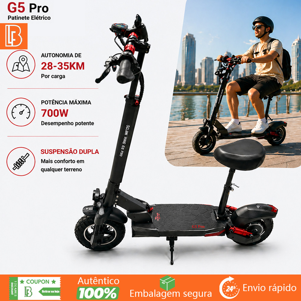 600W Electric Scooter with Rechargeable Battery | Compact & Foldable | Extended Range for Adults up to 100kg