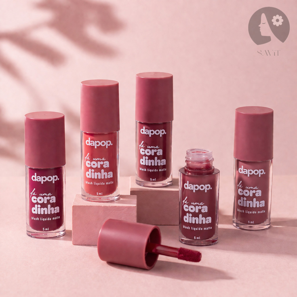 Blush Dapop Coradinha Líquido Matte 5ml Alta Pigmentação Acabamento Aveludado Longa Duração