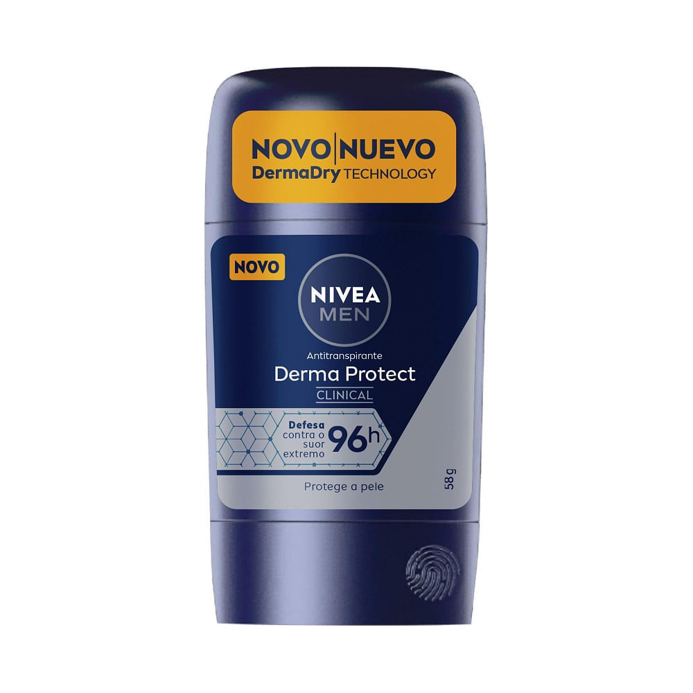 Desodorante Stick Nivea Men Derma Protect Clinical 96h 58g