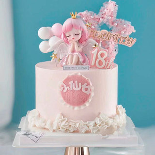 Michelle princesa bolo decoração ornamentos influenciador bebê um ano de idade menina anjo aniversário bonito cozimento 