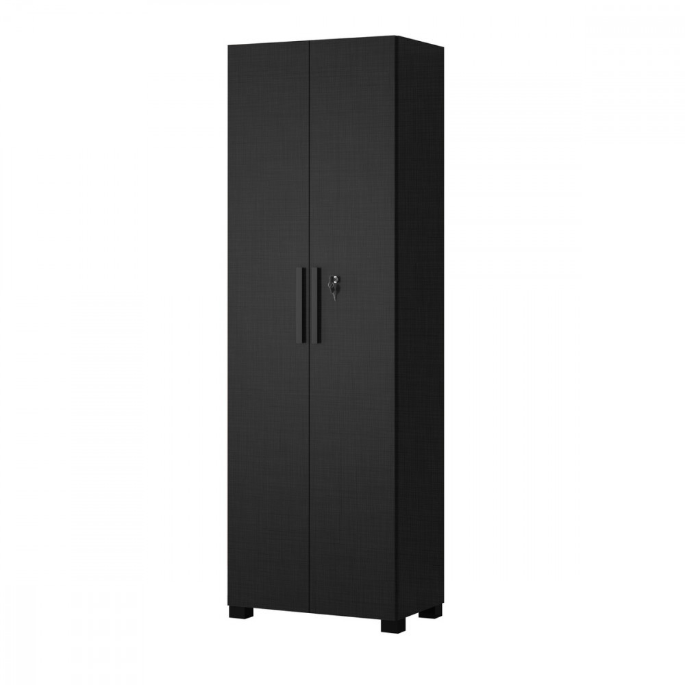 Armário Multiuso Notável NT4020 2 Portas com Chave Preto TX Fosco
