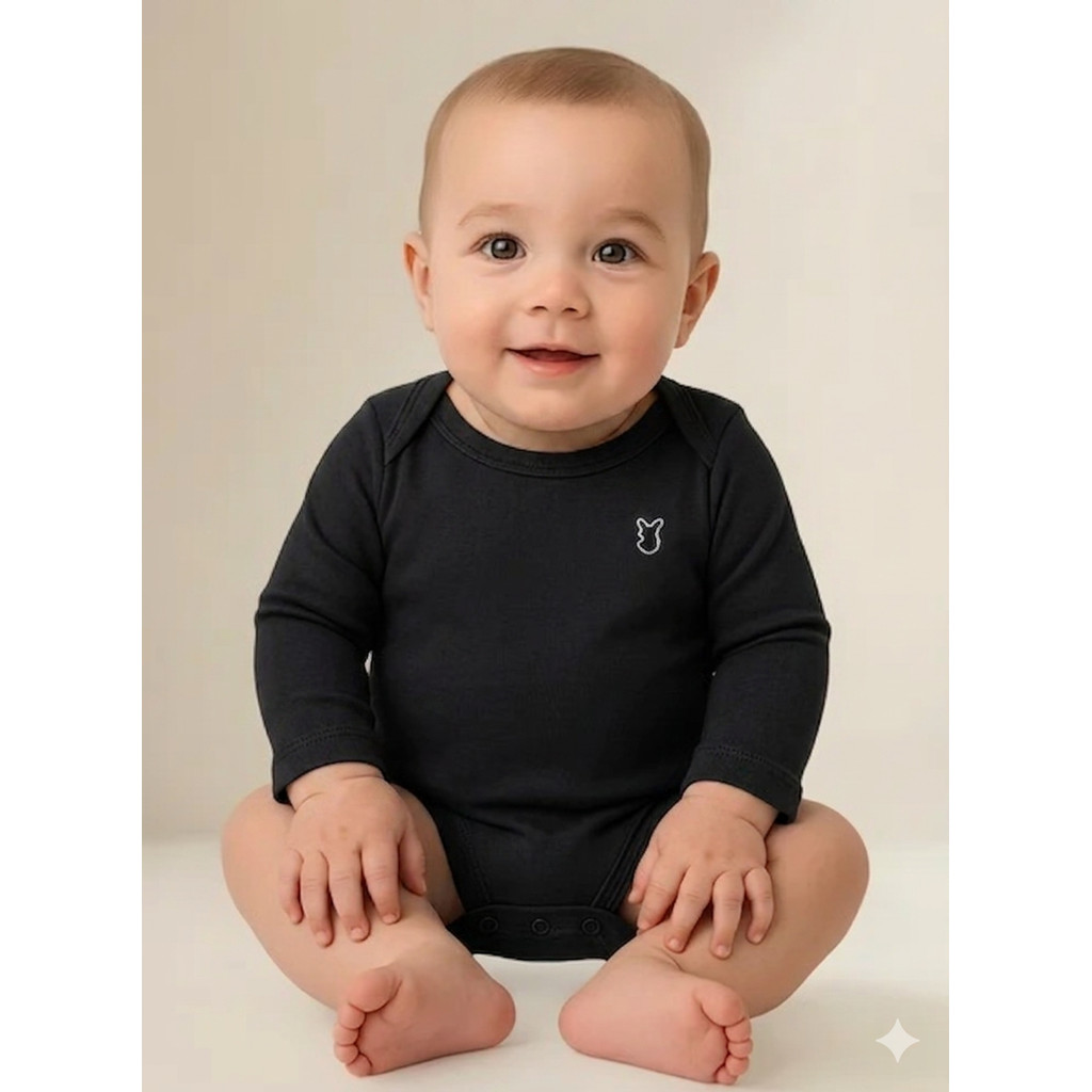 BODY KIKO BABY MANGA LONGA - Body Bebê 100% Algodão RN P M G