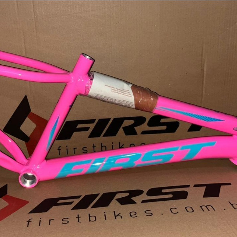 QUADRO MTB SMITT GOLD, JUVENIL ARO 20 ALUMINIO - FIRST - ROSA CHICLETE/AZUL BRILHO