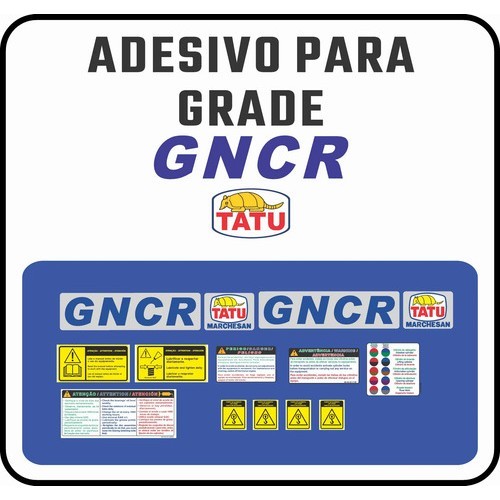 Kit Adesivo Decalque Grade  Arado Niveladora Gncr