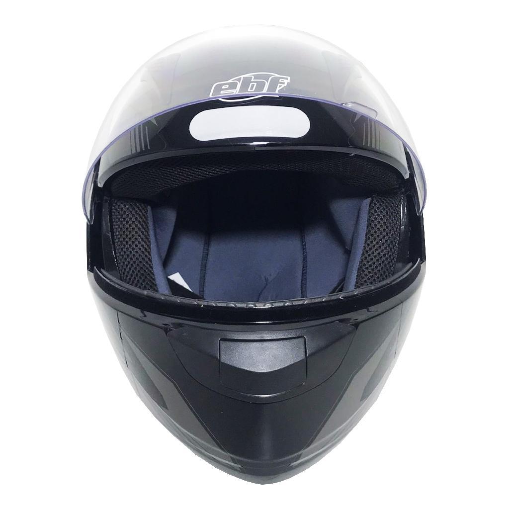Capacete Ebf Fast E08 Robocop Escamoteavel Preto Prata Tamanho 60 — imagem 2 de 2