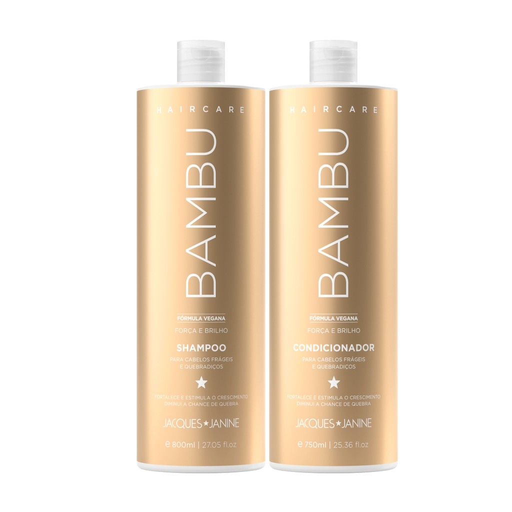 Jacques Janine Kit Bambu Shampoo 800ml + Condicionador 750ml Fortalecimento