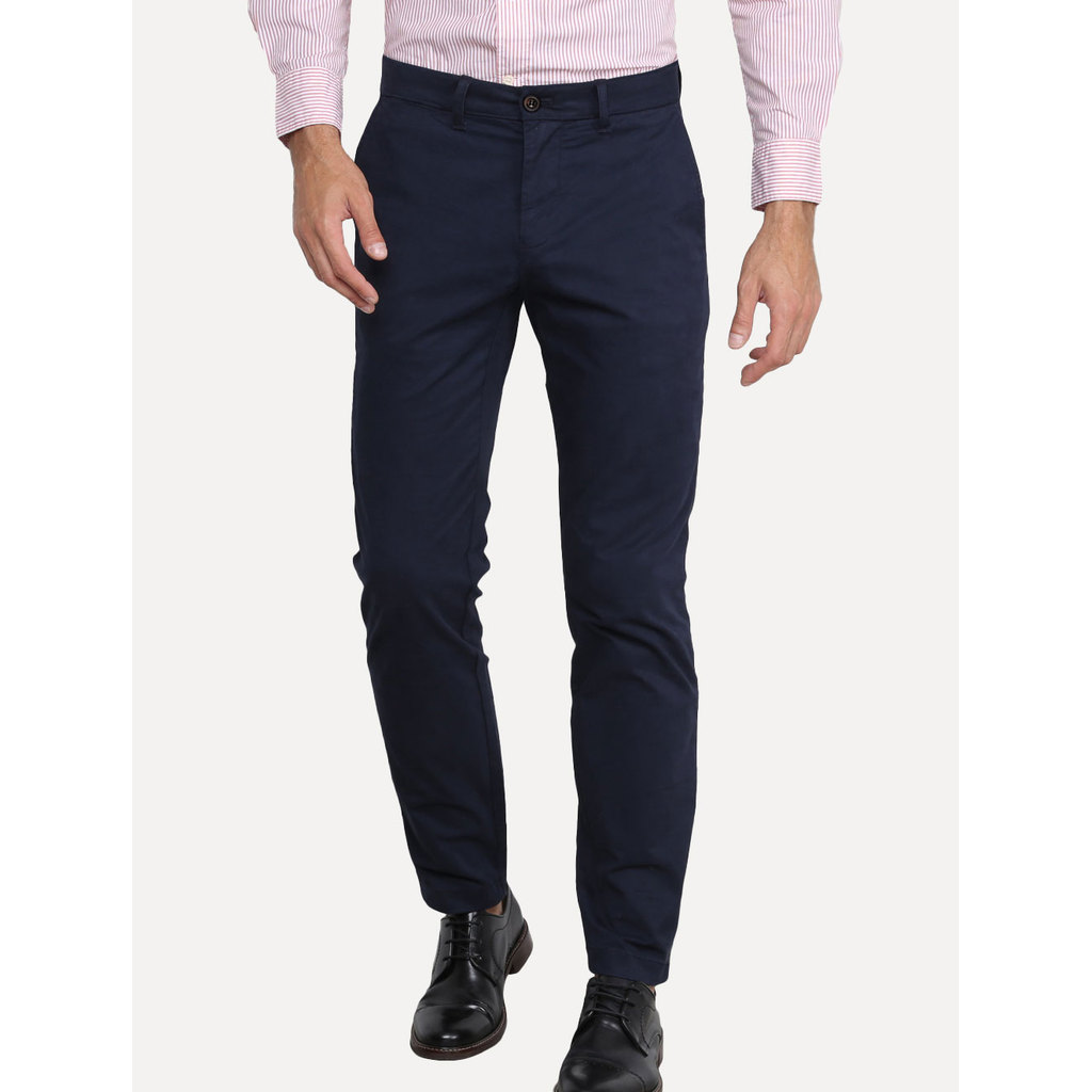Calça Tommy Hilfiger Original Masculina de Sarja Brooklyn Azul Marinho