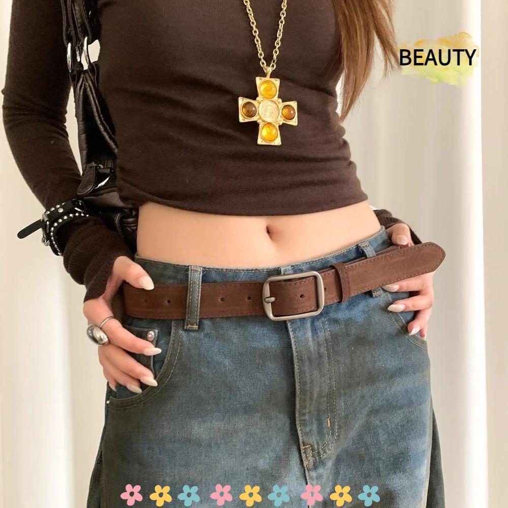 BEAUTYHOMEBR Cinto , Feminino Marrom De Veludo Vestido Cintura Decorativa