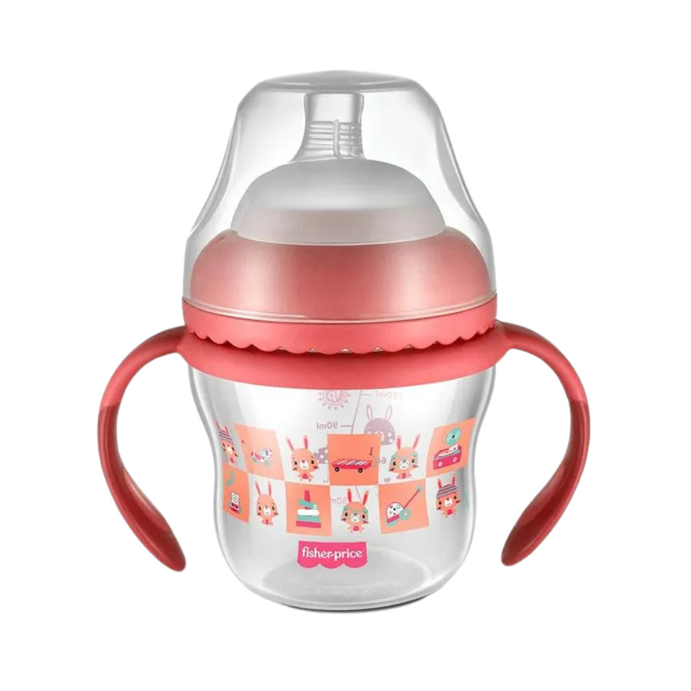 Copo de Transição First Moments + Bico Extra + Alça Removível 150 ml Rosa Fisher-Price