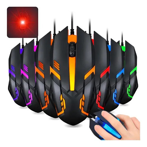 Mouse Gamer Rgb Óptico Antiderrapante Jogo Ágil Ergonônico