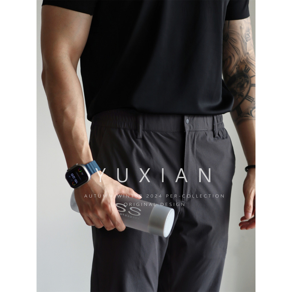 [Série Urbana Sports] Primavera Verão Quatro Lados Elástico de Secagem Rápida Commuter Esportes Lazer Negócios Reto Slim