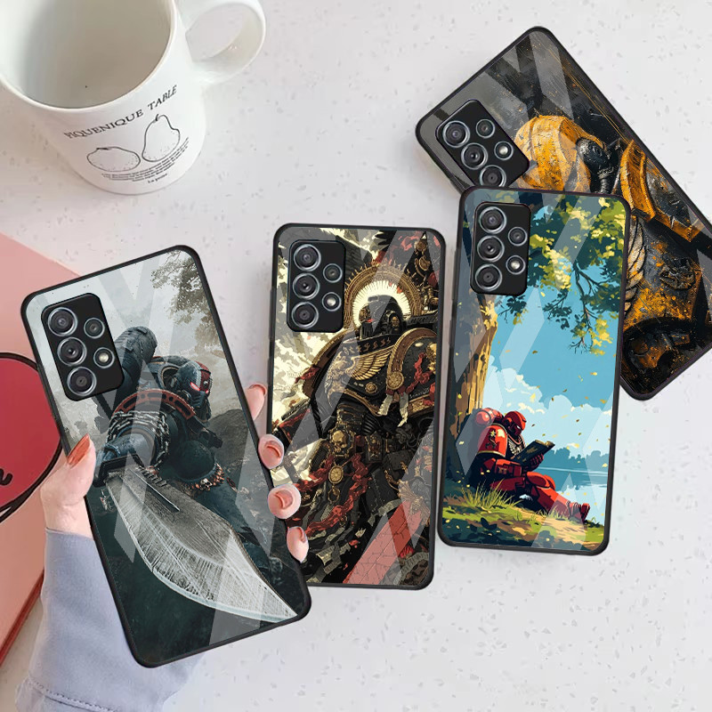 Warhammer 4k 03 Capa De Telefone De Vidro Para Samsung Galaxy A16 A15 A25 A35 A55 A53 A54 A34 A14 A32 A52 4G 5G A56 A54
