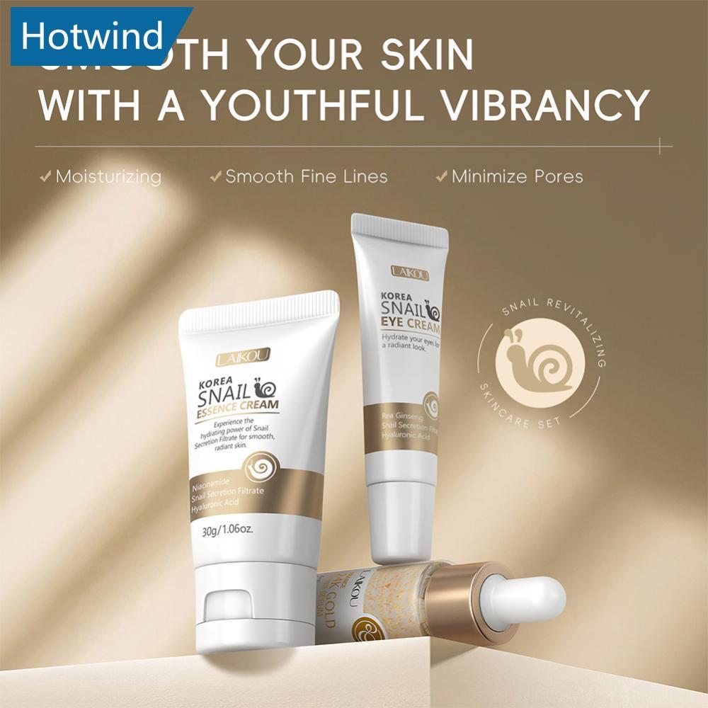 HW 3 Pçs Caracol Anti-Envelhecimento Conjuntos De Cuidados Com A Pele Hidratante Conjunto Facial Produtos Creme Soro Kit