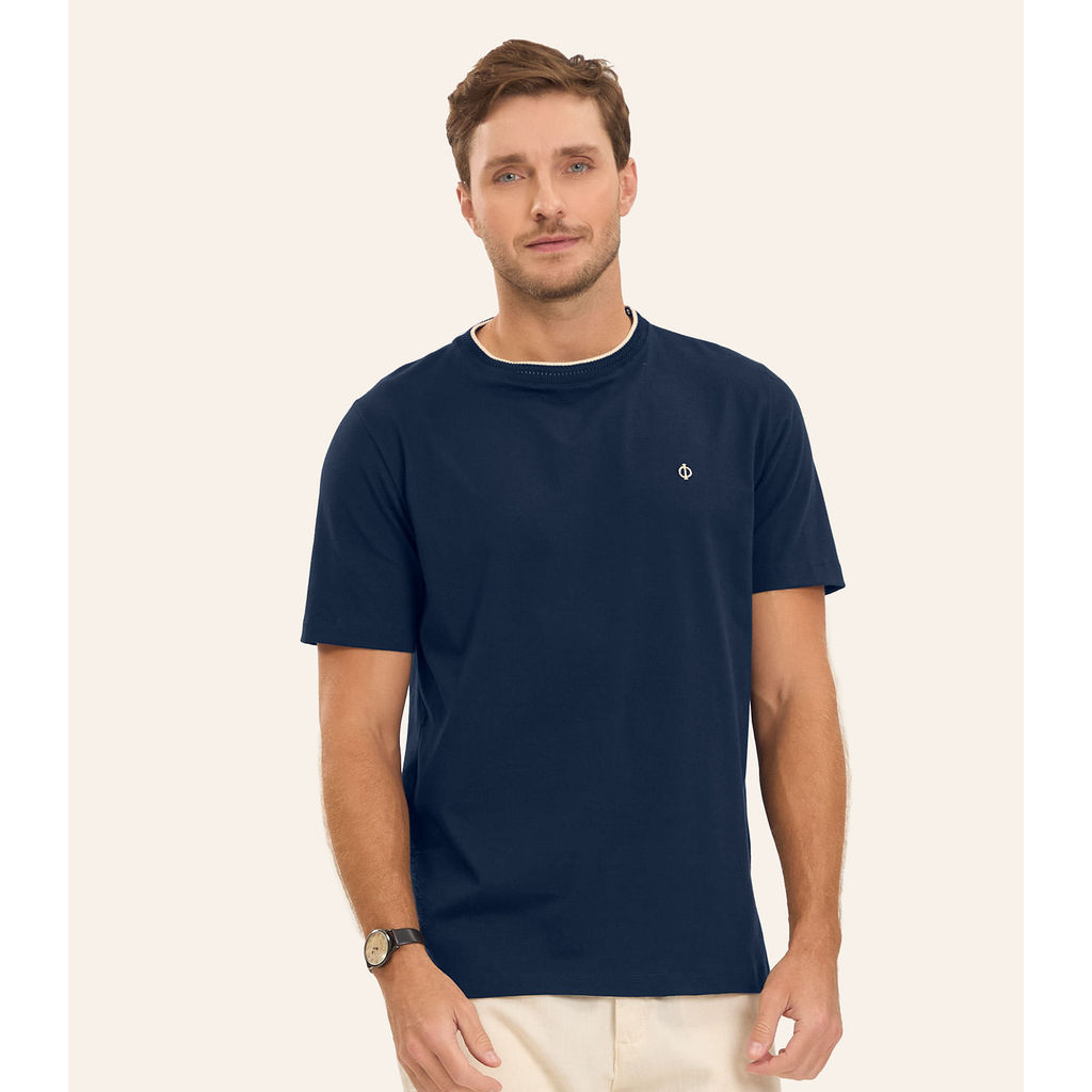 Camiseta Cotton Leve Masculina Diametro Azul em Oferta na Shopee