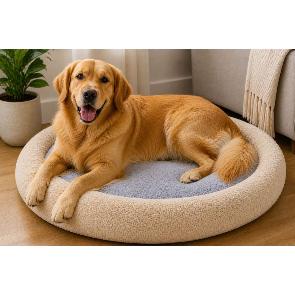 Cama para cachorro e Gato Manta Pelucia Lávavel Caminha Redonda Lisa Pet