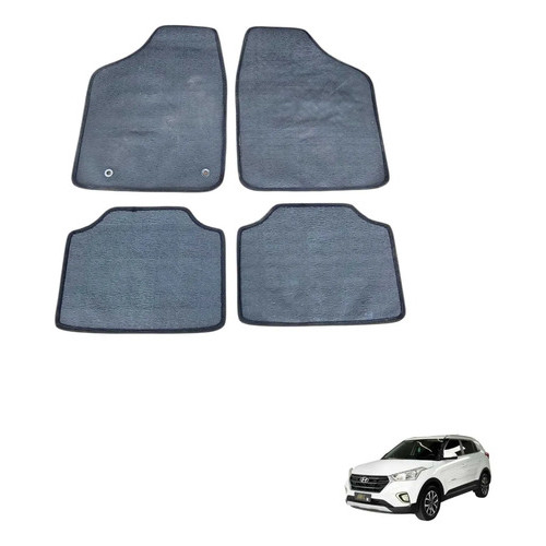 Jogo Tapete Borracha Hyundai Creta 2021 Original Preto