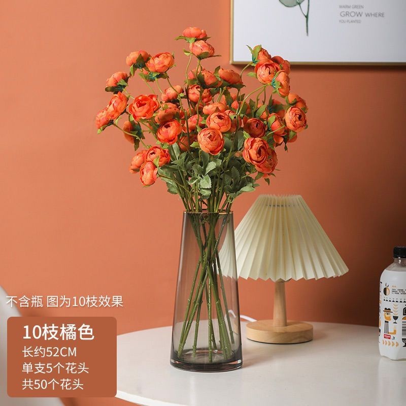 Simulação rosa decoração High-End buquê de flores falsas decoração sala de estar arranjo de flores decoração de mesa peq