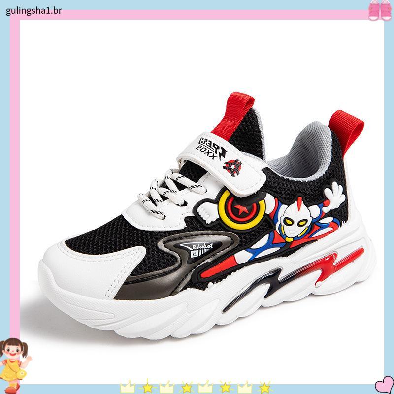 tênis infantil masculino kit tênis infantil masculino Sapatos para meninos 2024 novo Ultraman tênis infantis malha res
