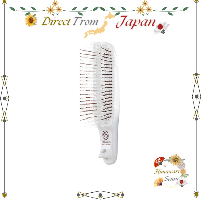 S HEART S Scalp Brush com Regular White Hair Scalp Care Brush with Book【 Direct from Japan 】