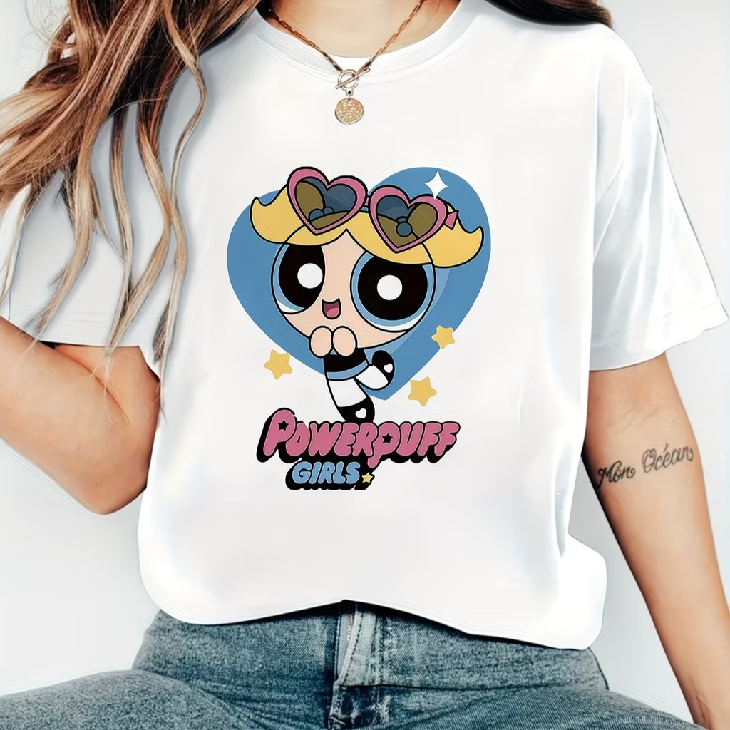 Camiseta Estampada Inspirado Super Poderosas Lindinha Óculos Coração Unissex 100% Algodão Frete Grátis Rápido Plus Size