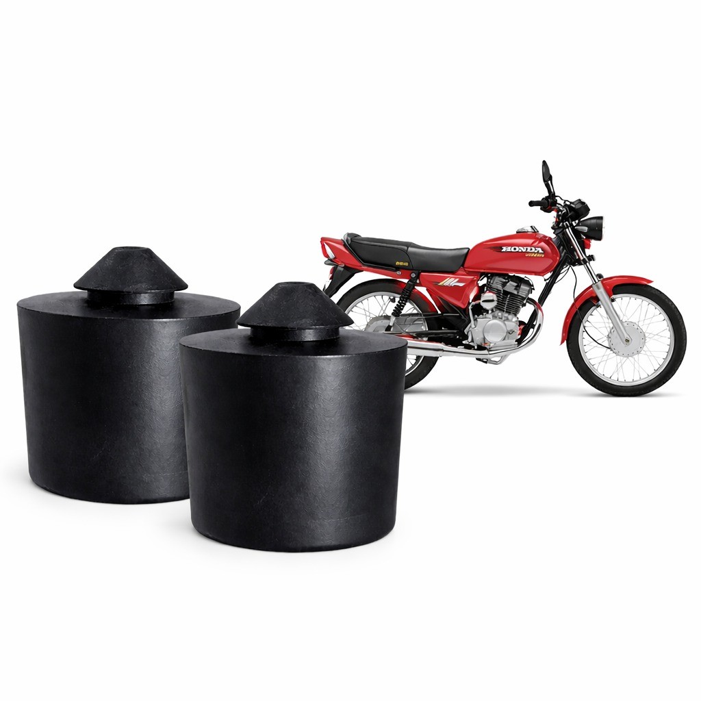 Kit 2 Borracha Fixa Banco Assento Redonda Honda Cg 125 83/99