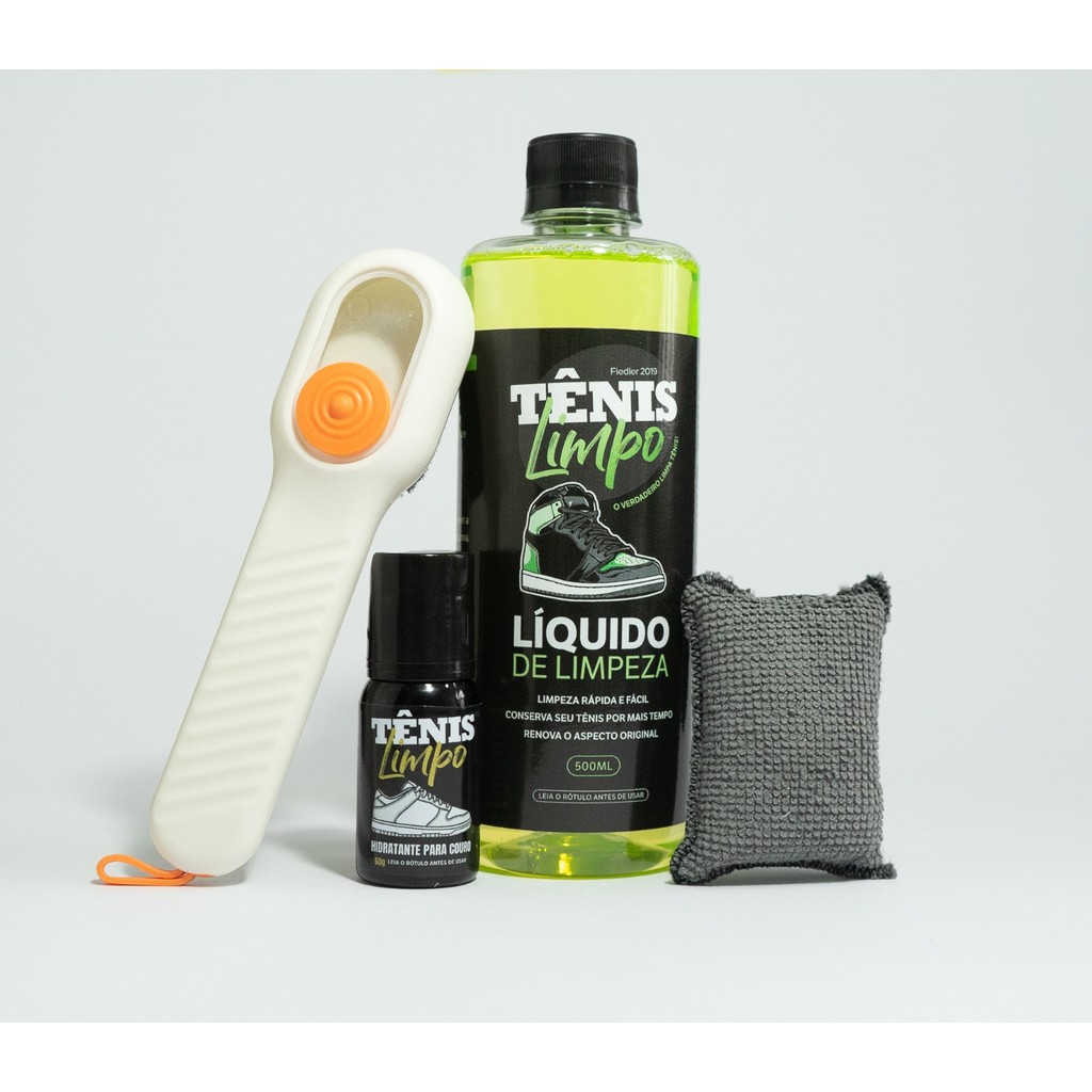 Kit De Limpeza Tênis Limpo - Hidratação Couro E Limpeza