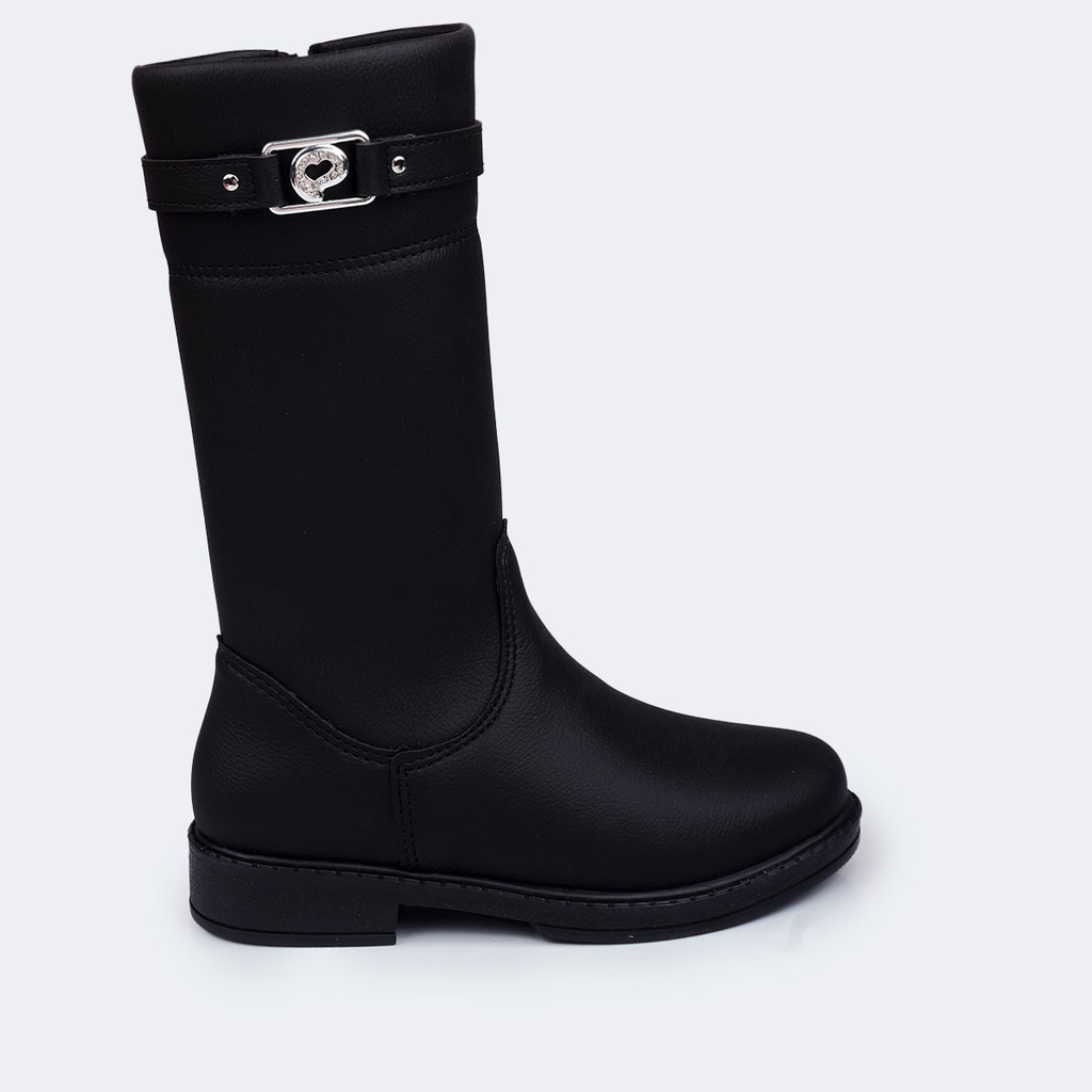 Bota Cano Alto Infantil Menina Montaria Lisa Pampili