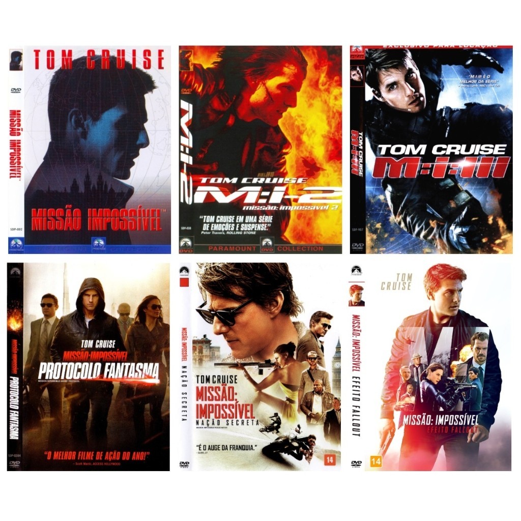 Dvd Coleção Filme Missão Impossível 6 Dvd