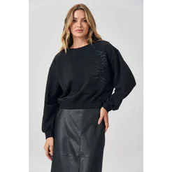 Blusão Feminino Acostamento Aplicação Act Moda Feminina Casaco Feminino Moletom