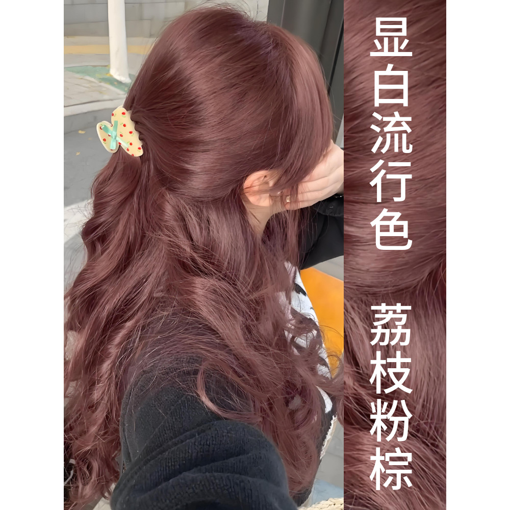 Lichia rosa marrom tintura de cabelo creme planta feminina marca genuína pura 2025 cor Popular tintura de cabelo Natural