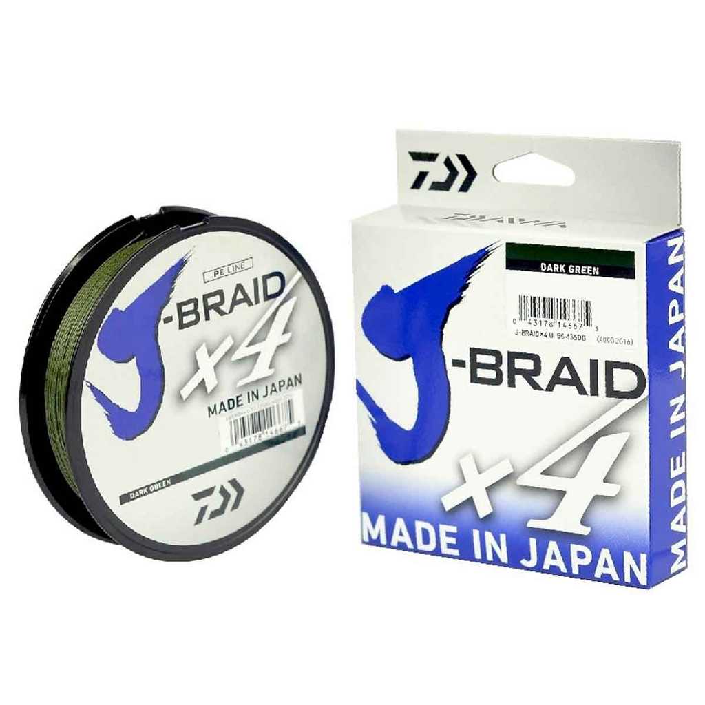 Linha Multifilamento Daiwa J-Braid x4 Verde Musgo 270M Original Japonesa
