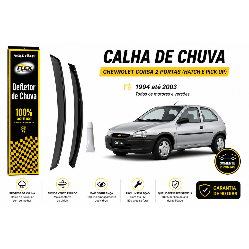 Calha de Chuva Corsa Hatch 94/01 E Pick-up CORSA 94/03 2P 40004A