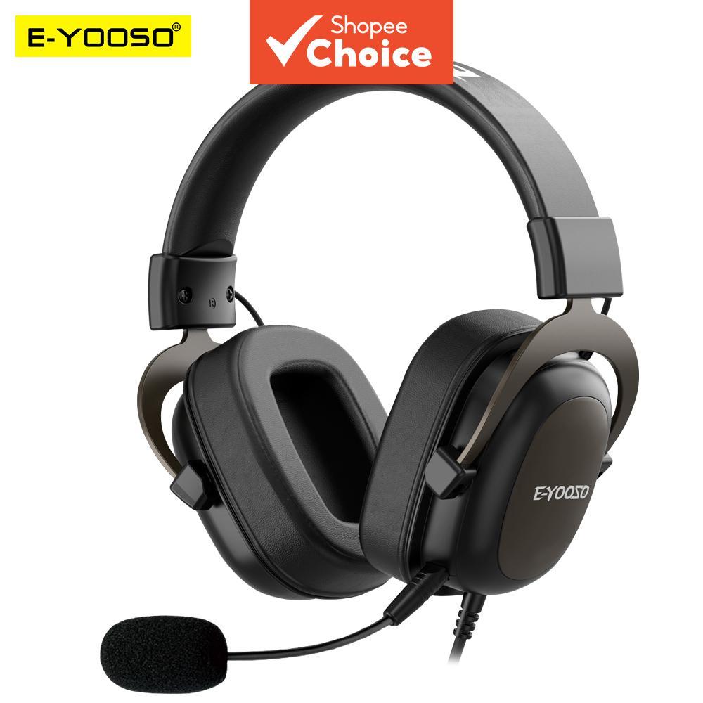 E-YOOSO H2828D Fones De Ouvido Para Jogos 3.5 Mm Som Surround Computador PC Laptop Fone Microfone PS4 Switch Xbox-One Sm