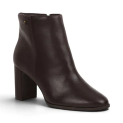 Bota Cravo e Canella Couro Tumbled Marrom - Feminino