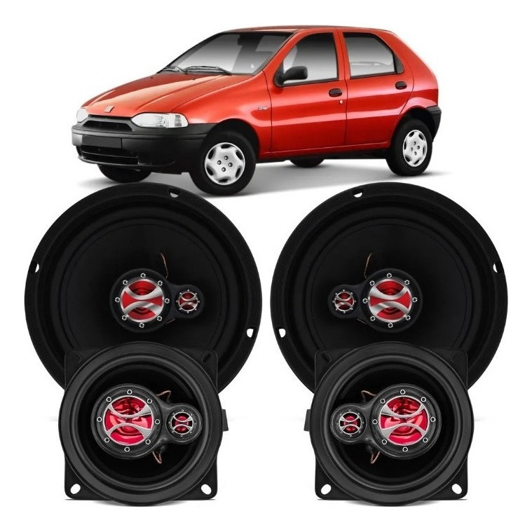 Kit Alto Falante Palio 1996 A 2001 4 E 6 240w Rms - Kf.031 Foxer