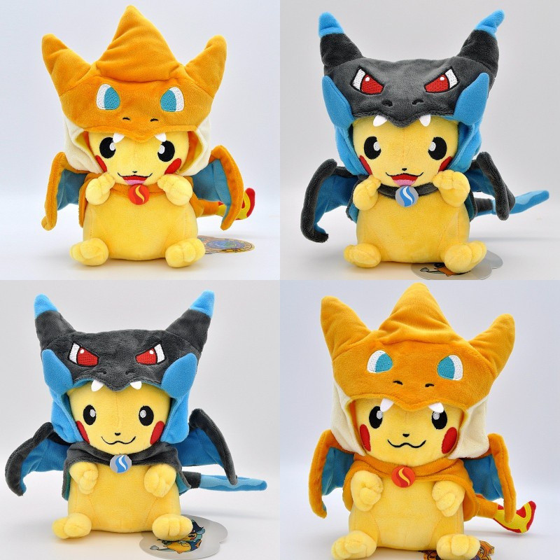 MG-Novo Pokemon Pikachu Com Pelúcia De Chapéu Charizard 9 Boneca De Macia