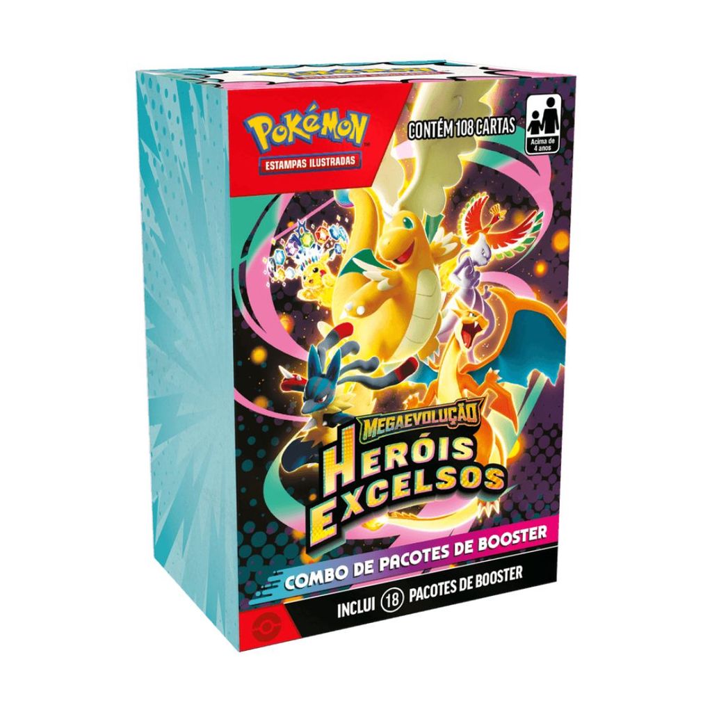Pokémon TCG 18 Boosters Herois Excelsos Copag