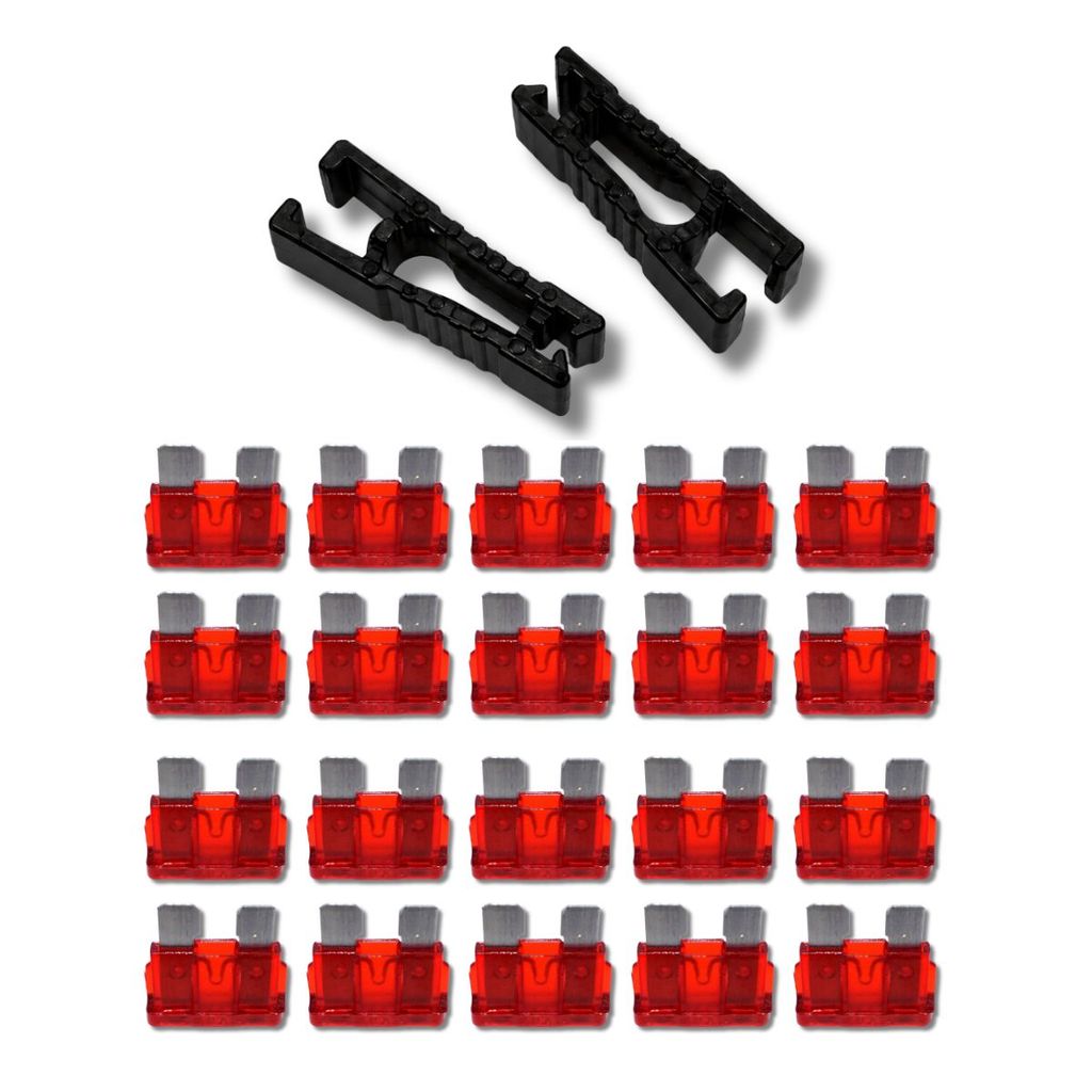 JOGO COM 20 FUSIVEIS 10A PADRAO MEDIO ATO + SACA FUSIVEL AUTOMOTIVO CARRO
