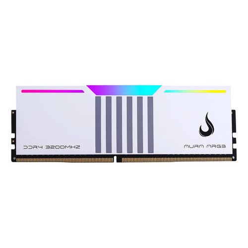 Memória RAM Gamer Para Desktop DDR4, Cap 16GB, 3200MHz, Rise Mode AURA, ARGB, Com Dissipador, CL19, Branca - RM-D4AW-16G