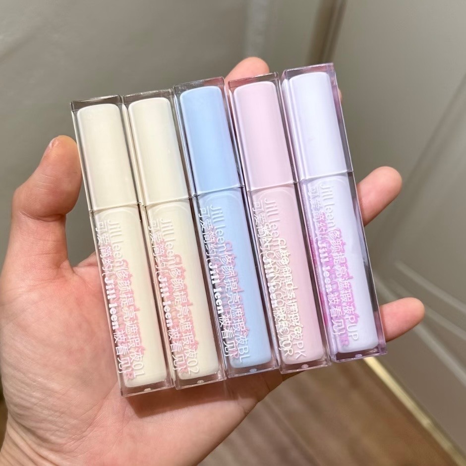 JILLLEEN Corretivo Iluminador Hidratante Capa Olheiras Marcas de Acne Base Hidratante de Longa Duração Hidratante Natura
