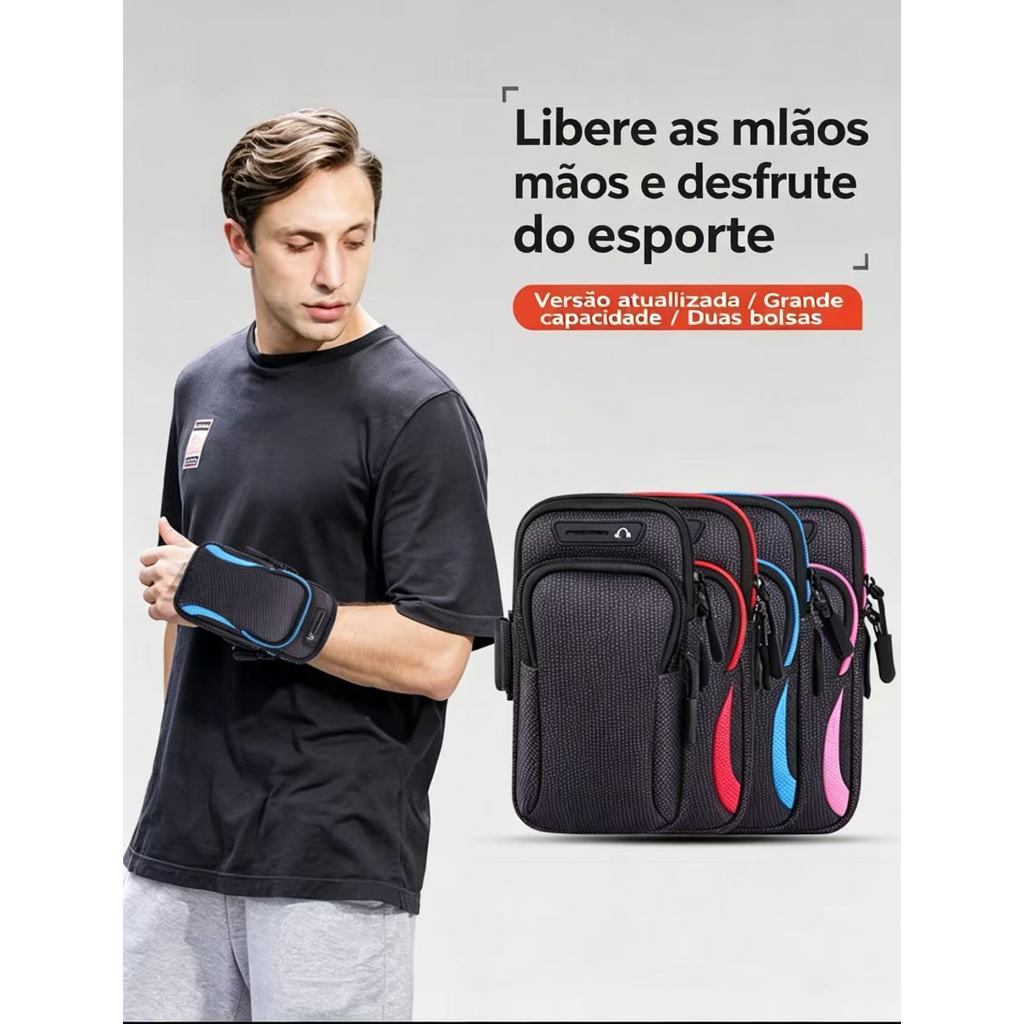 Pochete Fitness Bolsa De Braço Para Celular Braçadeira Titular Do Telefone Móvel Para  H-17