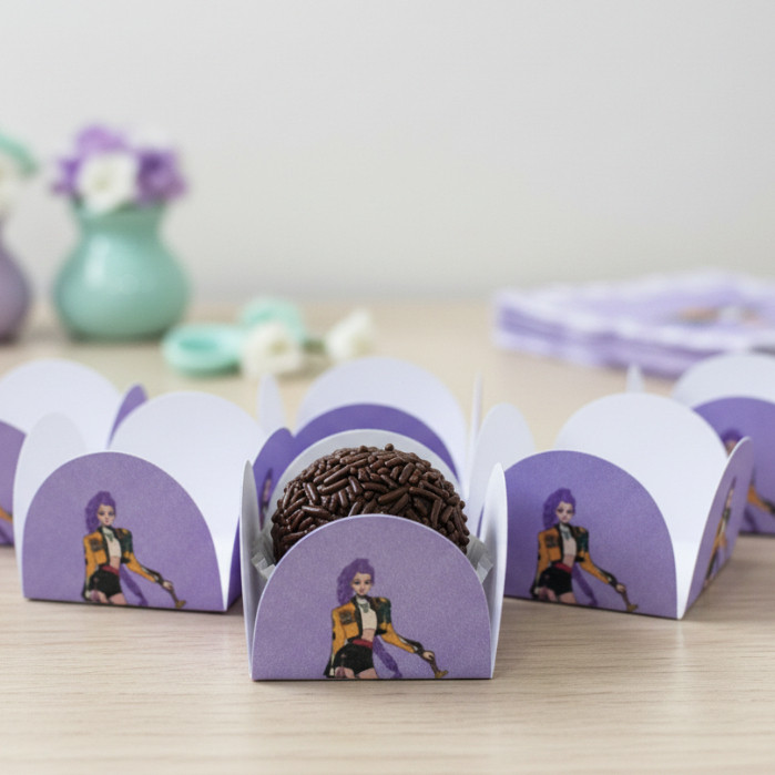 100 Forminhas Brigadeiro Docinho 4 Pétalas Huntrix Para Festas Aniversários Eventos Doces Confeitaria Beijinho