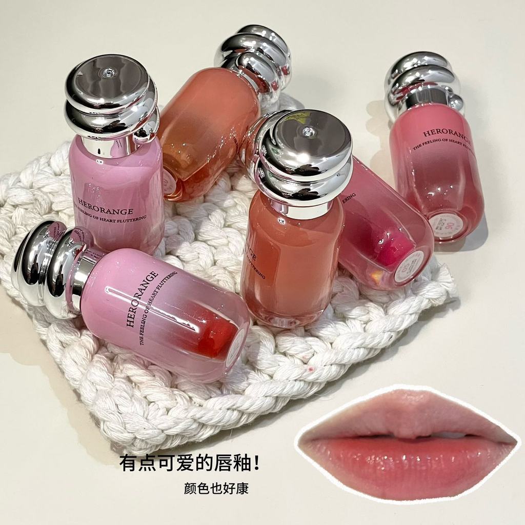 Textura hidratante engarrafada na moda espelho lábio esmalte brilho de água hidratante espelho brilho labial pele amarel