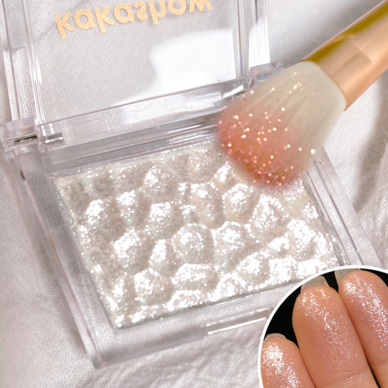 Fada destaque ~ Niu Lang destaque glitter rosto creme iluminador fino glitter contorno placa pérola gengibre piscando ba