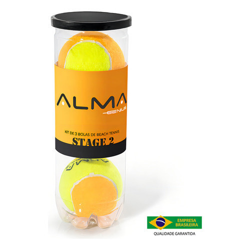 Kit Com 3 Bolas Beach Tennis Stage 2 Pro Alma Genius