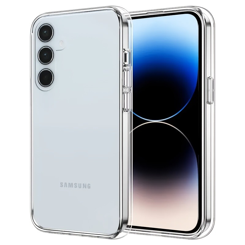 Capa acrílica antiamarelamento, traseira rígida, compatível com Galaxy A e S (A0