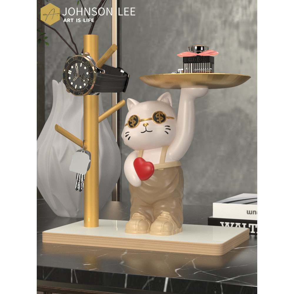 Sorte gato entrada porta sapato armário chave armazenamento entrada decoração sala de estar casa Housewarming novo prese