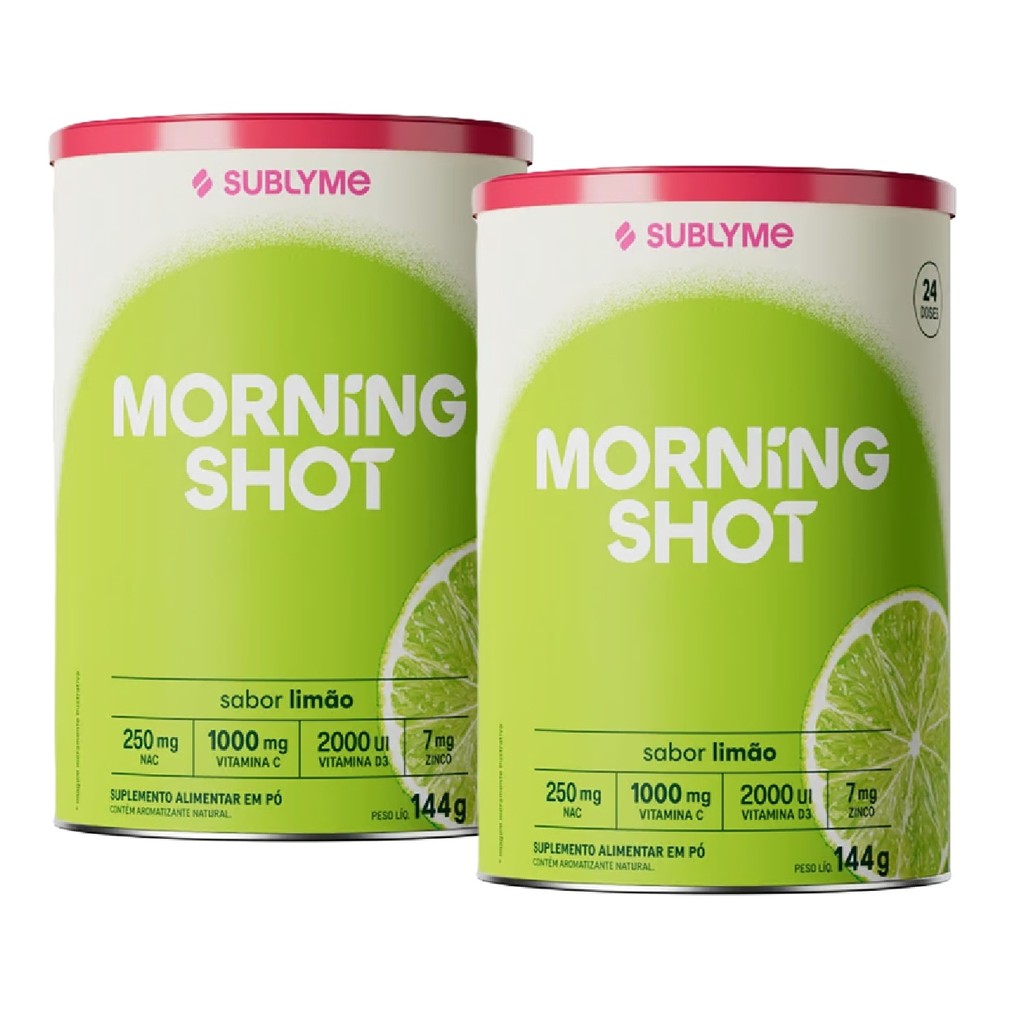 2x Morning Shot Limão - Sublyme 144g