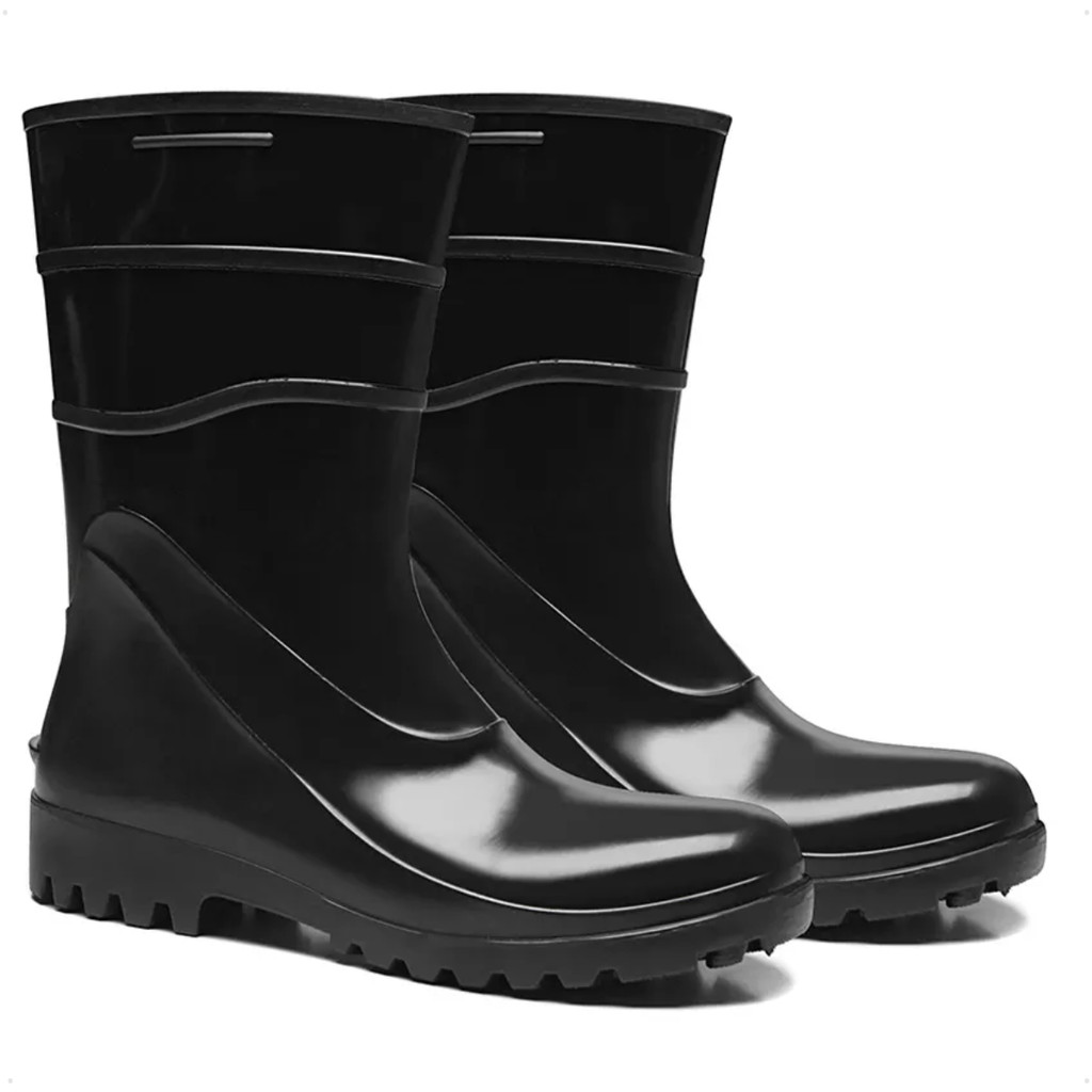 Bota De Pvc Cano Curto Preto Impermeavel CA 37.456 Bracol